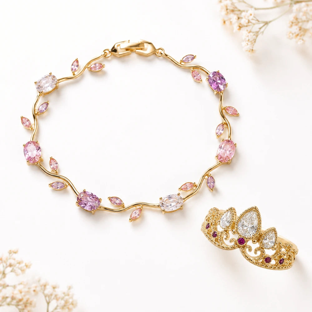 Anillo de rapunzel bañado en oro