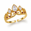 Anillo de rapunzel bañado en oro