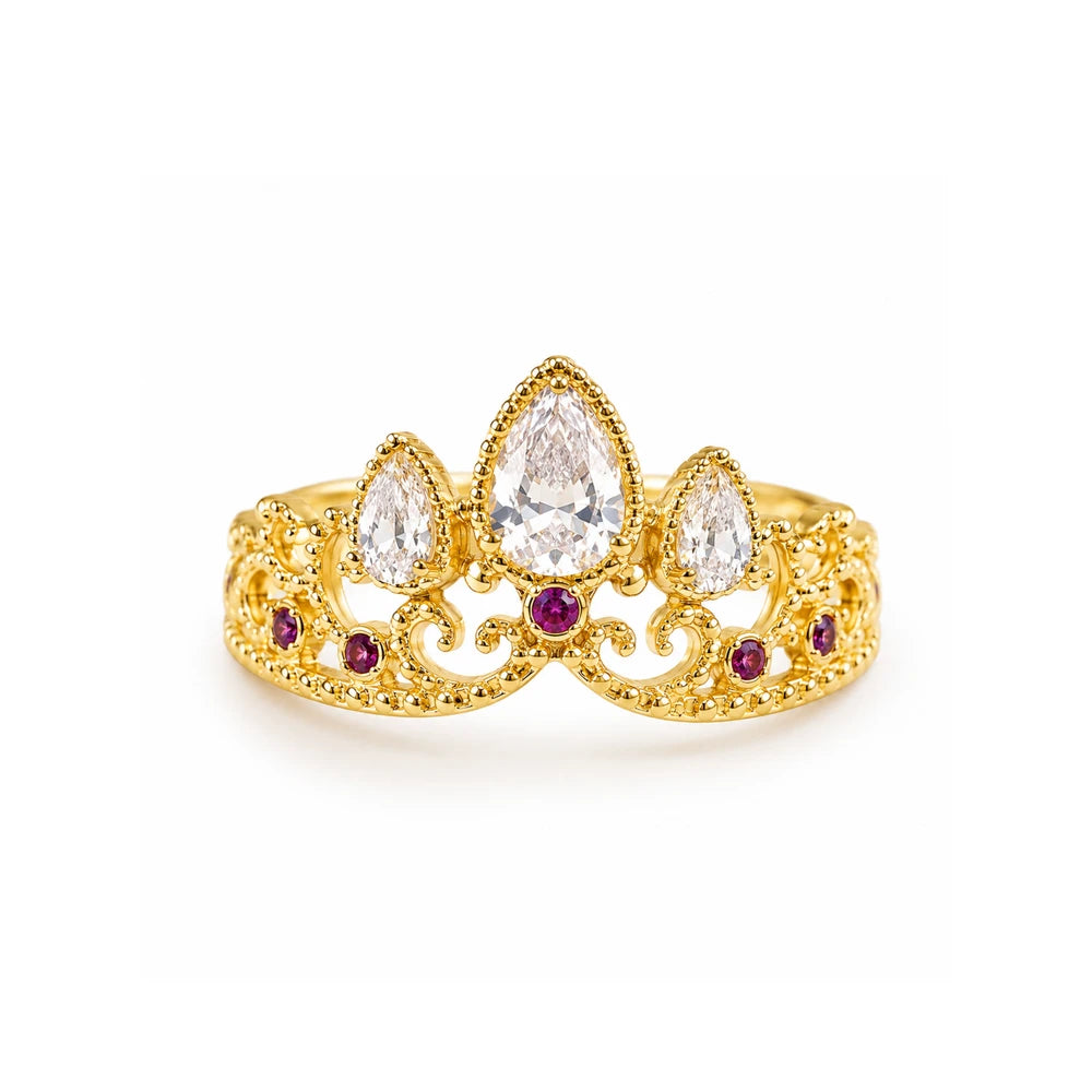 Anillo de rapunzel bañado en oro