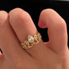 Anillo de rapunzel bañado en oro