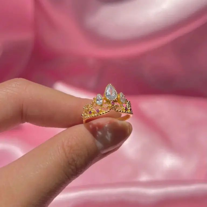 Anillo de rapunzel bañado en oro