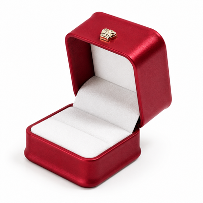 Anillo de promesa adaptable bañado en oro