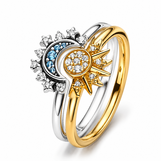 Anillo Sol y Luna de pareja