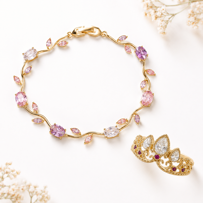 Anillo de rapunzel bañado en oro