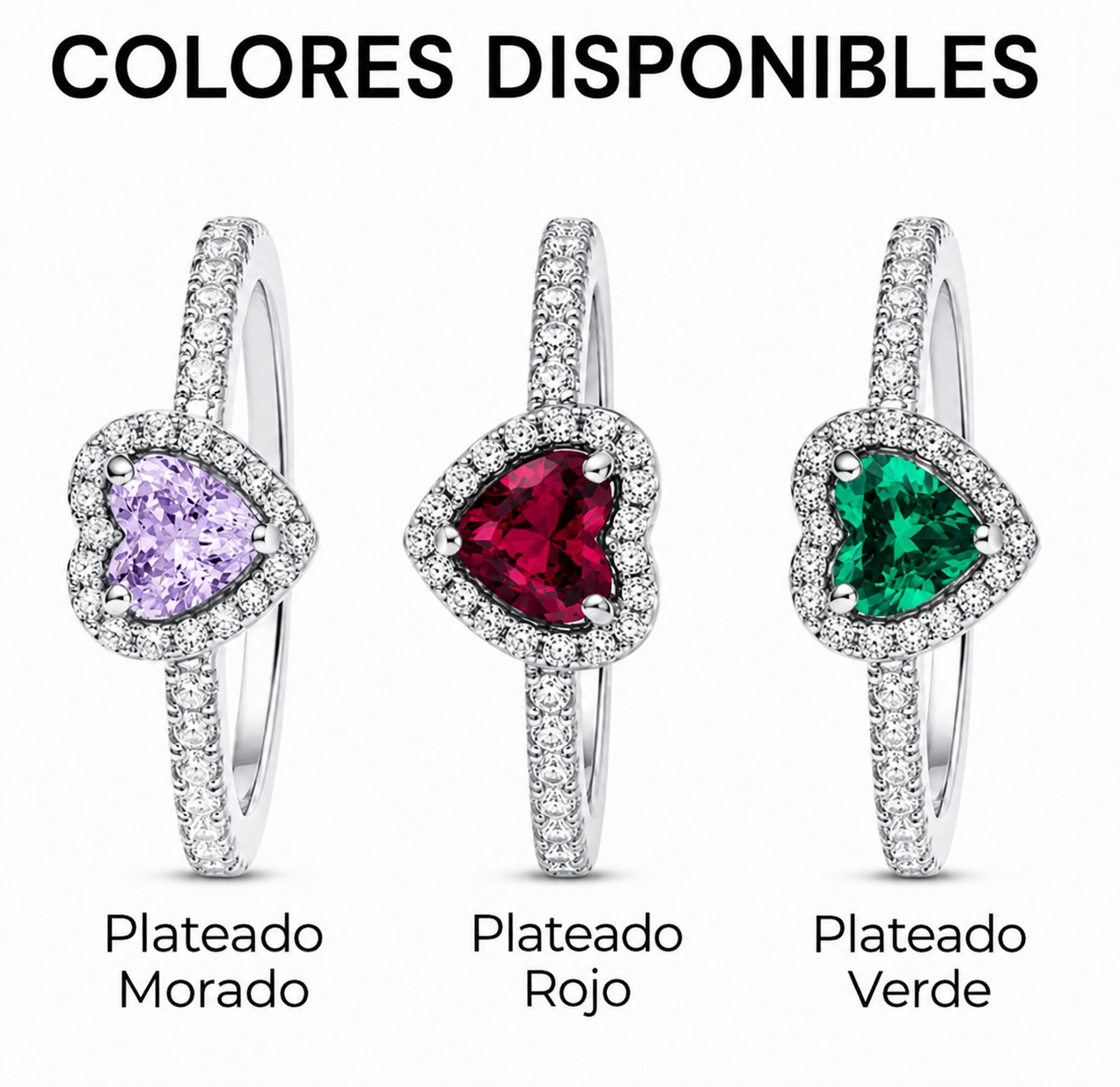Anillo de promesa AJUSTABLE de corazón
