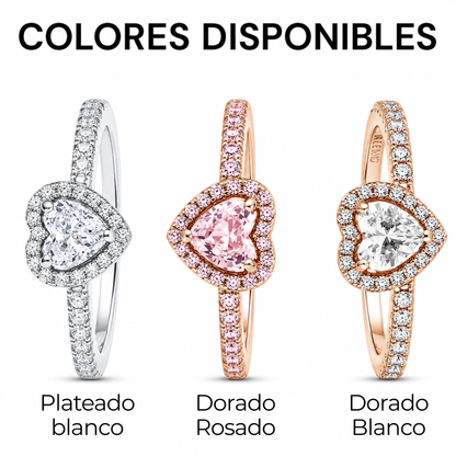 Anillo de promesa adaptable bañado en oro