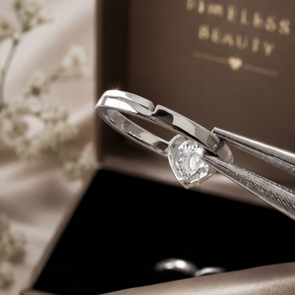 Anillo de promesa AJUSTABLE de corazón